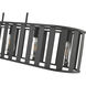 Stella 5 Light 38.75 inch Matte Black Linear Chandelier Ceiling Light